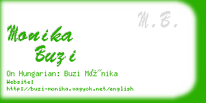 monika buzi business card